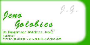 jeno golobics business card